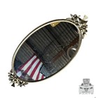 Vintage Matson Gold Ormolu Dogwood Bird Mirror Dresser Vanity Tray