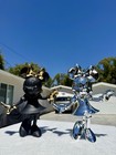 Disney Minnie Pop Art Sculpture Figure Chrome Silver 11 8    - 30cm