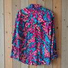 Vintage 90 s Wrangler Geometric Crazy Pattern Western Shirt Cowboy Cut 17-35 Xl