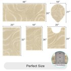 Hebe Bathroom Rugs Sets 5 Piece  Soft Absorbent Microfiber Bath Mat For 