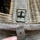 Antique Wicker Fishing Creel Basket Trout Fly Fishing Cabin Decor Leather Straps