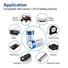 8 Pack Rechargeable Lithium D Cell Batteries long-lasting 1 5v 7500mwh D Size   
