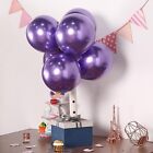 25 Chrome Purple 12  Round Metallic Latex Balloons Party Wedding Decorations