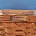 Vintage 1993 Longaberger Dresden Basket With Protector Handwoven Ohio Usa