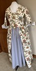 Xl Outlander  Colonial  Rev War  Jacobean Botanical Cotton Overdress gown Nwot