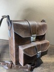 Vintage Brown Leather Smc-8 Sound Movie Camera Lens Case Messenger Bag Made Usa