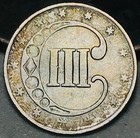 1851 Three Cent Silver Piece Trime 3c Type 1 Ungraded Choice Us Coin Cc27398
