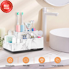 Toothbrush Holder Bathroom Countertop Organizer 5-compartment Storage Caddy