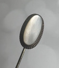 Vintage Silver Mother Of Pearl  Stick Hat Pin Read
