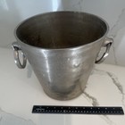Du Louvois Champagne Silver Metal Ice Bucket With Handle  Classic Style