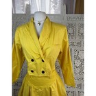 Vtg Yellow Denim Blazer   Skirt Set Sz S m Retro 80 s Preppy Twee Indie