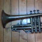 Vint Ambassador F e  Olds And Sons Cornet W  M p Antique Brass For Parts As Is