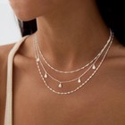 Fwlisesa Silver Necklace Stack For Women  Dainty 18 5 Inches  Set3-silver 