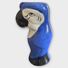 Vintage Parrot Macaw Tiki Mugs Blue Matte Glaze 7 75  Tall Made In China