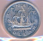 Canada George Vi Silver Dollar 1949 - Iccs Ms-64