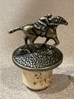 Blanton s  l  O  S    Bottle Stopper Cork Tops Lot Jockey Horse Bourbon Toppers
