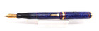 Conklin Vintage Blue Endura Ring Top Fountain Pen-l4k Fine Nib-new Sac Installed