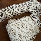 Antique C1910 French Lace Trim 3 Yards Ivory Floral Paris 2 75    Wide