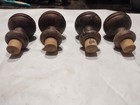 4 Matching Vintage Oak Wood Finials Victorian Furniture Accents 