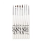 8-pack Nail Art Brush Set     Gel Acrylic Drawing Painting Pen Tools For Manicure
