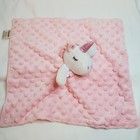 Crevent Pink Unicorn Lovey Security Blanket Plush Minky Dot Baby 