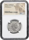 Huge Caracalla 198-217 Ad Silver Tetradrachm Roman Empire Laodicia Coin  Ngc F