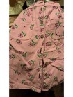 Piupiuchick Girls Pink Floral Corduroy Button Front Skirt Size 10y