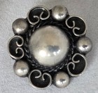 Vintage Sterling Silver Buttons Set Of 3  Mexico Signed Jb
