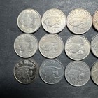 Bermuda 1970 - 1996 Angel Fish 5 Cents Nickels Lot Of 15 Coins Collection