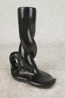 Frances M Chavarria Candlestick Santa Clara Pueblo Black Ware Modern 7-1 4in T