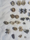 Lot Of 50  Vintage Us Military Lapel Pins Some Silver Filled Sf