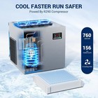 760lbs 24h Commercial Ice Maker Machine Good Compressor With 560lbs Storage Bin