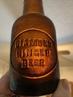 Vintage Diamond Ginger Beer Bottle Albia  Iowa Embossed Brown 7 1 2oz  Size     