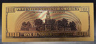  100 One Hundred Dollar Franklin Bill Gold Banknote - Novelty Collectable Only