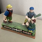 Vintage Mechanical Baseball Cast Iron Bank Hometown Battery Collectible