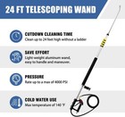 Janz 24ft Pressure Washer Telescoping Wand Brush Gutter Cleaner 7 Nozzles