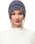 Soul Young Ponytail Messy Bun Beanie Tail Knit Hole Soft Stretch Cable Winter Ha