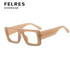Men Women Square Anti Blue Light Thick Frame Reading Glasses Clear Lens Glasses