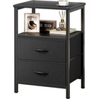 2 Drawer Nightstand Compact Table Bedroom Living Room Storage Furniture New