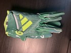 South Florida Adidas Football Gloves Full Finger Green Xl  Pair Usf