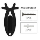 1pc Black European Mount Skull Wall Hanger Hook Deer Antelope Antler Style- 20lb