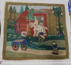 Barbara E  Merry Signed Vintage Maine Folk Art Hooked Rug Farm Scene 36x32