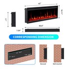 Garvee 1500w 42  Wall Mounted   Recessed Electric Fireplace With Remote Control