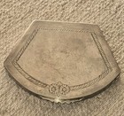Vintage 800 Silver Powder Mirror Compact Floral Motif