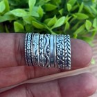Set Of 8 Thin Silver Bands Stacking 925 Sterling Silver Woman Ring All Size R329