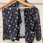 Dolce   Gabbana Kids Navy Dog Print 2pc Pajama Set Collared Button Pockets 9 10y