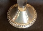 Duchin Creation Sterling Silver Weighted Base Etched Floral Crystal Bud Vase