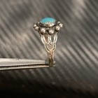 Vtg Sterling Silver Fred Harvey Era Bell Trading Post Turquoise Ring Size3 5