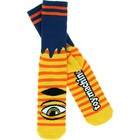 Toy Machine Sect Eye Stripe Crew Skateboard Socks 1 Pair Yellow navy