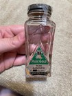 Vintage Pure Gold Ginger Net Paper Label Glass Shaker As Seen 2 Ounces